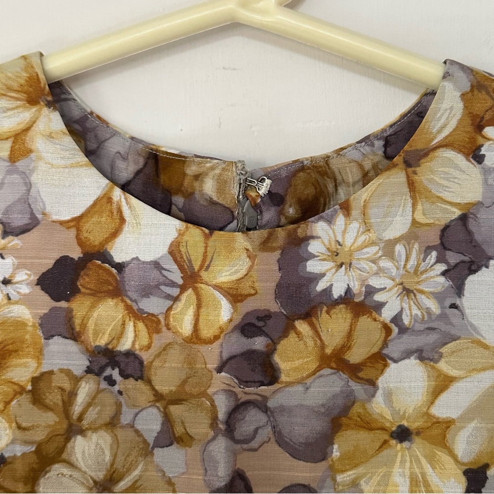 Vintage 60s/70s Mod Floral Dress Sz S - Picture 3 of 9